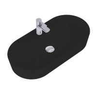 LOTOSAN Aria umyvadlo na desku 81x41cm, černá matná LOTOSAN Aria umyvadlo na desku 81x41cm, černá matná