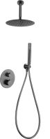 IMEX Piamonte termostatický sprchový podomítkový SET black gun metal IMEX Piamonte termostatický sprchový podomítkový SET black gun metal