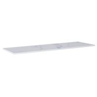 LOTOSAN Lotostone deska pod umyvadlo 160cm, bílá matná mramor