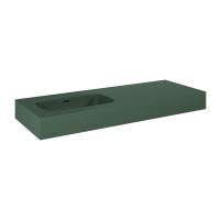 LOTOSAN Lotostone umyvadlo v desce asymetrické 120cm, L smaragd matná LOTOSAN Lotostone umyvadlo v desce asymetrické 120cm, L smaragd matná