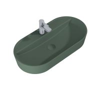 LOTOSAN Aria umyvadlo na desku 81x41cm, smaragd matná LOTOSAN Aria umyvadlo na desku 81x41cm, smaragd matná