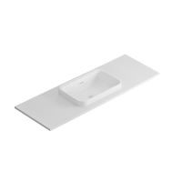 LOTOSAN Lupo set deska pod umyvadlo + umyvadlo 101x46 cm, Bílá matná LOTOSAN Lupo set deska pod umyvadlo + umyvadlo 101x46 cm, Bílá matná