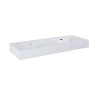 LOTOSAN Lotostone dvojumyvadlo v desce 120cm, bílá matná