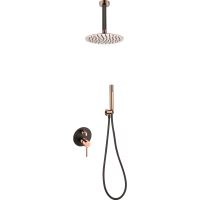 IMEX Thalos sprchový podomítkový SET černá matná/růžové zlato IMEX Thalos sprchový podomítkový SET černá matná/růžové zlato