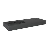 LOTOSAN Lotostone umyvadlo v desce asymetrické 120cm, L antracit matná LOTOSAN Lotostone umyvadlo v desce asymetrické 120cm, L antracit matná